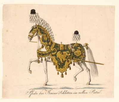 Dekorerede hestemøbler af kejsernes ceremonielle hestetrukne vogne, 1815 af Unbekannt