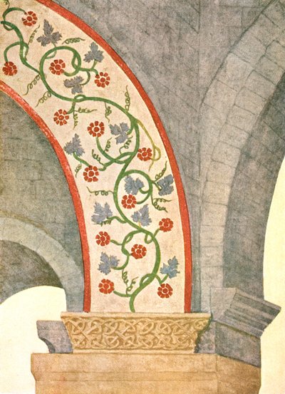 Udsmykning i St John the Baptist-kirken, barnebarn, Vaud, Schweiz, 1928. af Unbekannt
