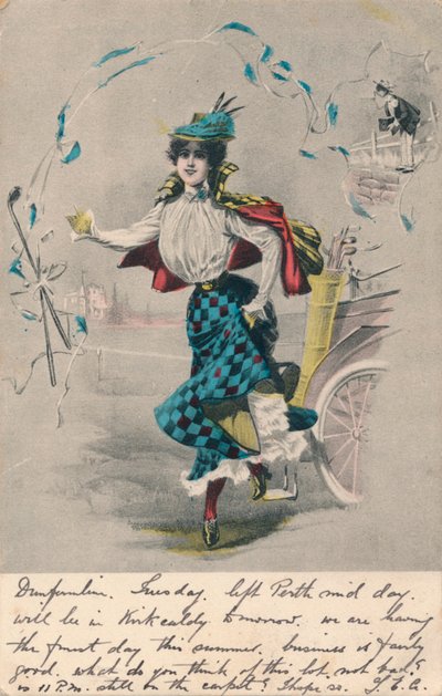 Dekorativ kvindelig golfspiller 1, c1904 af Unbekannt