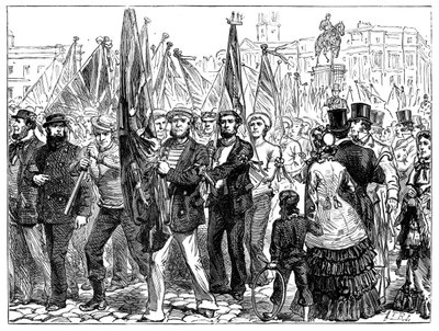 Demonstration af sømænd, 1800-tallet, 1900 af Unbekannt
