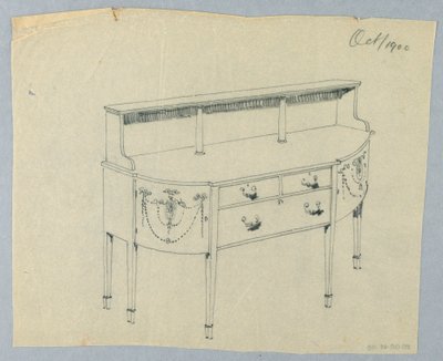 Design til skænk med nyklassisk ornament, oktober 1900 af Unbekannt