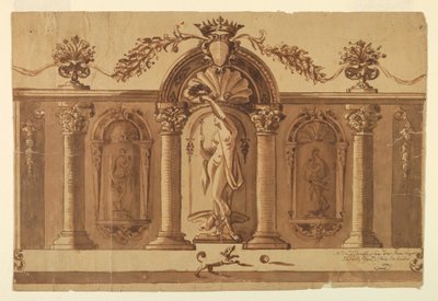 Design til en festivalloggia af Unbekannt