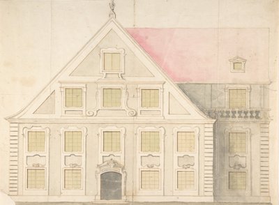 Design til en husfacade, 1700-tallet. af Unbekannt