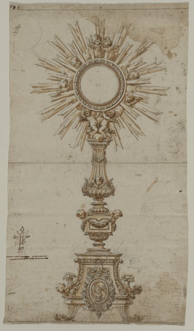Design til en Monstrans, 1600-tallet. af Unbekannt