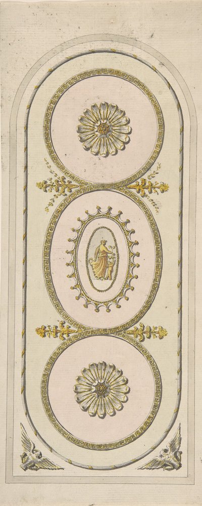 Design til et panel, 1748-92. af Unbekannt