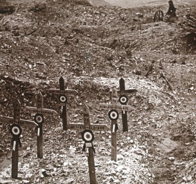 Ødelagt batteri, Fort Vaux, Nordfrankrig, c1914-c1918 af Unbekannt