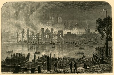 Ødelæggelse af parlamentets gamle huse, 16. oktober 1834, 1881. af Unbekannt