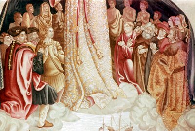 Detalje fra The Virgin of the Navigators, 1500-tallet af Unbekannt