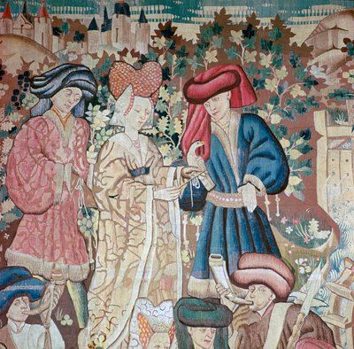 Detalje fra Devonshire Hunting Tapestries, 1400-tallet af Unbekannt