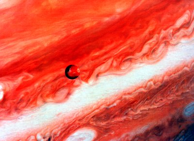 Detalje af Jupiter og dens indre satellit lo af Unbekannt