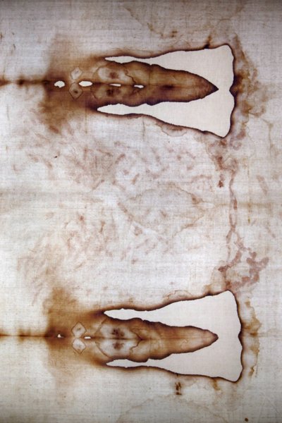 Detalje af Ligklædet i Torino i Basilica di Maria Ausiliatrice, Torino, Italien af Unbekannt