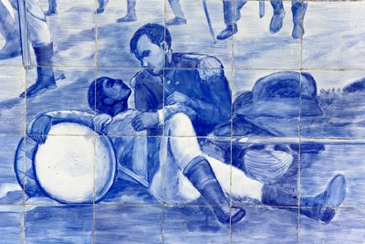 Detalje af en mosaik, der skildrer Brasiliens kamp for uafhængighed, Cachoeira, Brasilien af Unbekannt