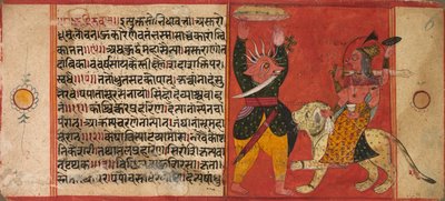 Devi angriber en dæmon, ca. 1630. af Unbekannt