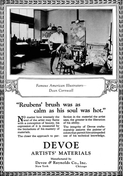 Devoe Artists Materialer: Berømte amerikanske illustratorer - Dean Cornwell, c1923, 1923 af Unbekannt