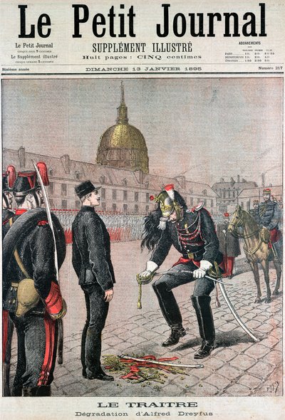 Vanære over Albert Dreyfus, 1895 af Unbekannt