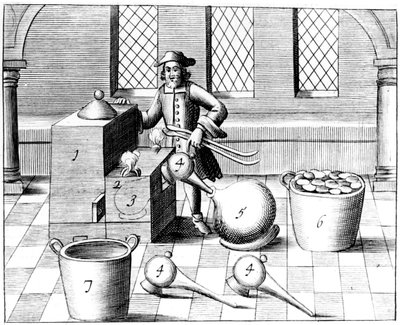 Destillation af Salpetersyre, 1683 af Unbekannt