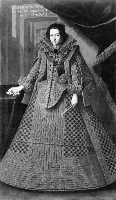 Doña Marianna Print Parravicina født 1612, Condesa di Segrate. af Unbekannt