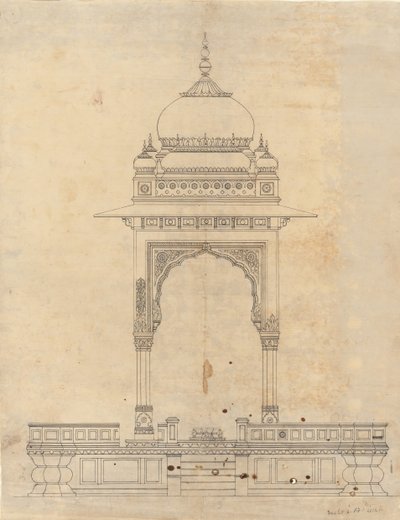Kuppelpavillon, ca. 1830. af Unbekannt