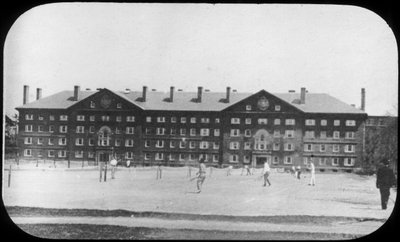 Dormitory Building, Harvard University, Massachusetts, USA, slutningen af det 19. eller begyndelsen af det 20. århundrede af Unbekannt