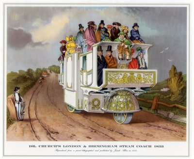 Dr Churchs London og Birmingham Steam Coach, 1833 af Unbekannt
