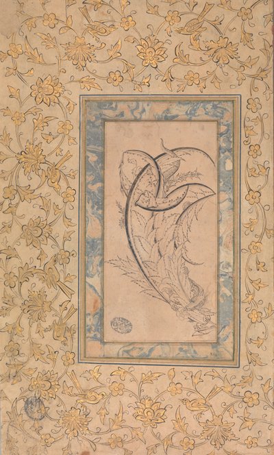 Drage viklet omkring Saz-blade, ca. 1550-70. af Unbekannt