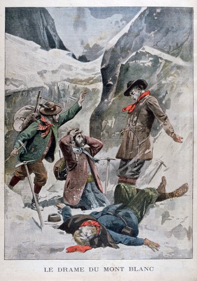 Drama på Mont Blanc, Alperne, 1902 af Unbekannt
