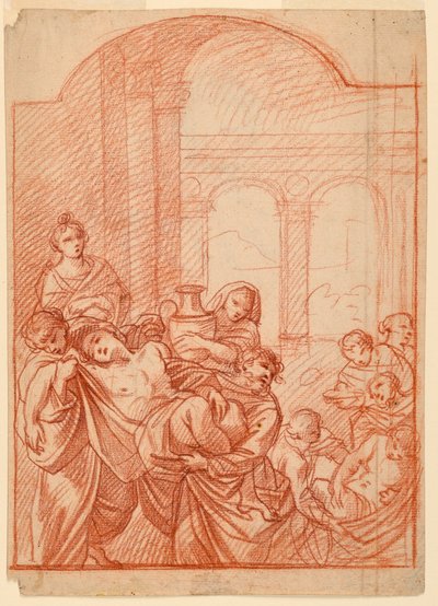 Tegning, figurstudie af Unbekannt