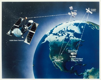 Tegning af Hubble-teleskopet, 1980
