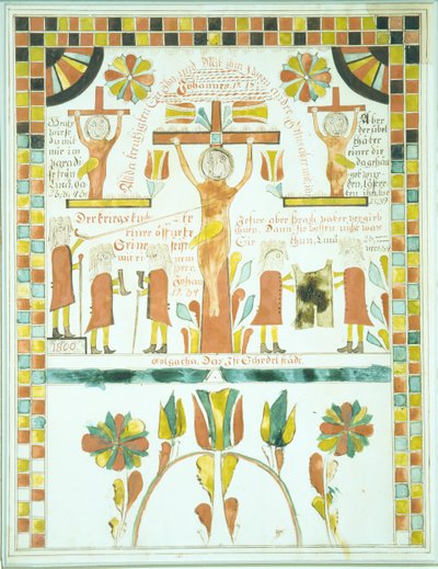 Tegning af korsfæstelsen, 1800. af Unbekannt