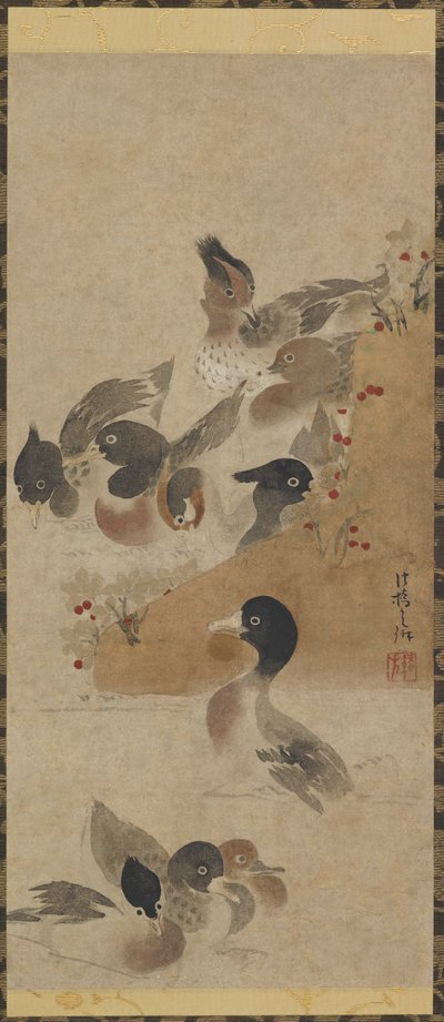 Ænder, Edo-periode, 1700-tallet. af Unbekannt