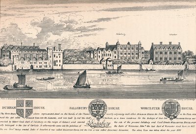 Durham House, Salisbury House og Worcester House, London, c1808 1903 af Unbekannt