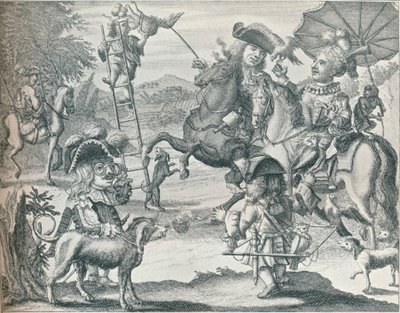 Hollandsk skitse om falkejagt, c1716, 1916 af Unbekannt