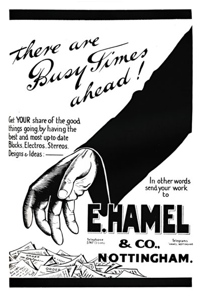 E. Hamel & Co.-annonce - Der er travle tider forude!, 1919 af Unbekannt