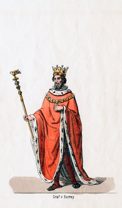 Earl of Surrey, kostumedesign til Shakespeares skuespil, Henry VIII, 1800-tallet af Unbekannt