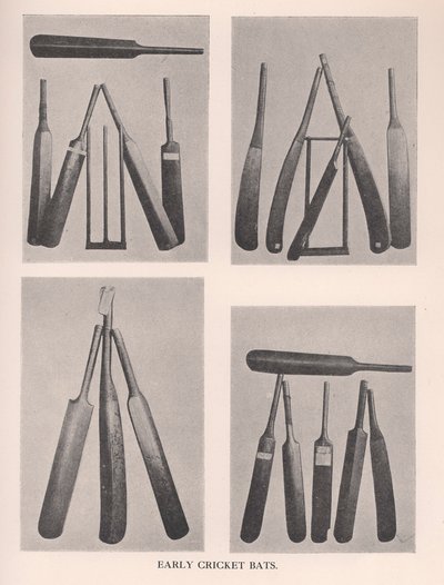 Tidlige cricketbat, 1912 af Unbekannt