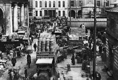 Tidlig morgen i Covent Garden, London, 1926-1927 af Unbekannt