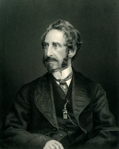 Edward G.E.L. Bulwer-Lytton, Lord Lytton, 1850, c1884. af Unbekannt