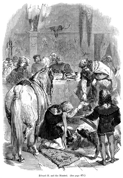 Edward II og minstrel af Unbekannt