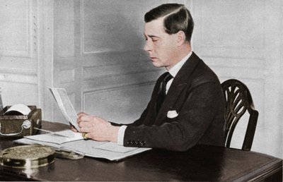 Edward VIII arbejder på sit kontor i St. James