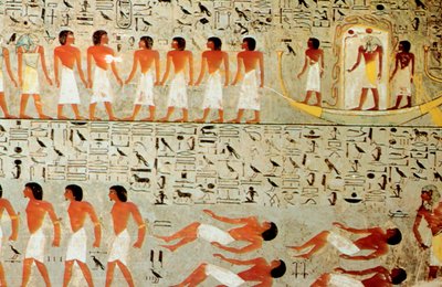 Egyptisk grav, kronens procession, Theben, Egypten af Unbekannt