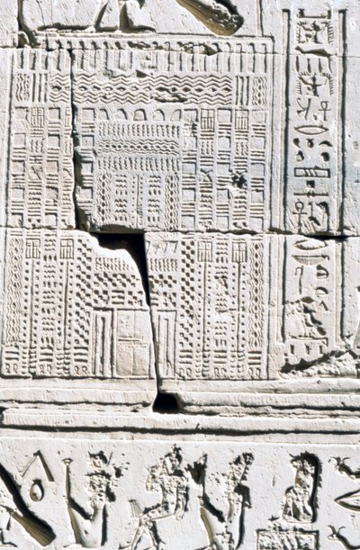 Egyptisk kalender, Temple of Kom Ombo, Egypten, 2.-1. århundrede f.Kr af Unbekannt