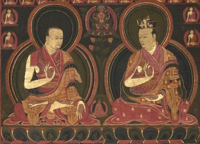 Ottende Karmapa, Mikyo Dorje (1507-1554) og hans lærer den første Sangye Nyenpa af Unbekannt