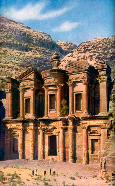 Klosteret El Deir, Petra, Jordan, c1924 af Unbekannt