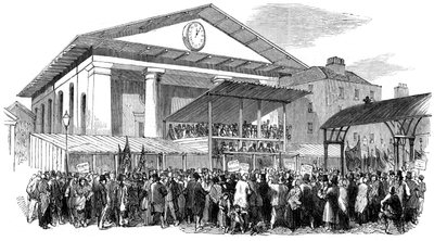 Valgkampe i Covent Garden under valget i Westminster, London, 1852 af Unbekannt