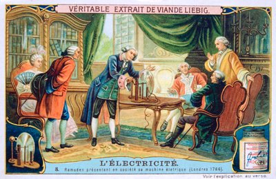 Elektricitetsdemonstration, London, 1766, c1900 af Unbekannt