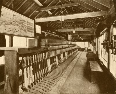 Elektromekanisk signalkabine ved Victoria, Southern Railway, 1930. af Unbekannt