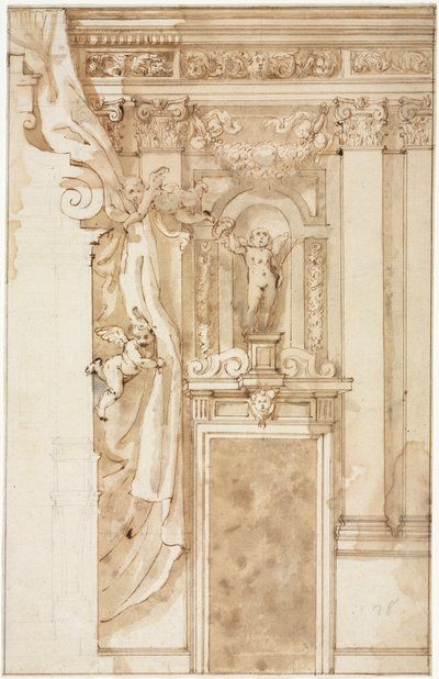 Forhøjning til vægdekoration, ca. 1550. af Unbekannt
