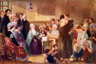 Elizabeth Fry 1780-1845 på besøg i Newgate Prison, 1926 af Unbekannt
