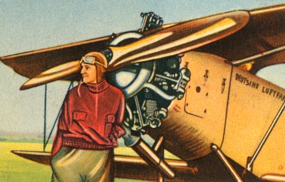 Elly Beinhorn med sit fly, 1932. af Unbekannt
