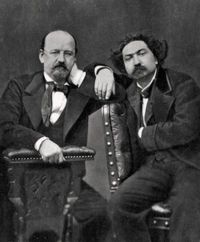 Emile Erckmann og Alexandre Chatrian, franske forfattere, 1887 af Unbekannt
